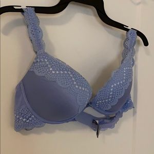 Aerie | Blue Satin Push-up Bra
